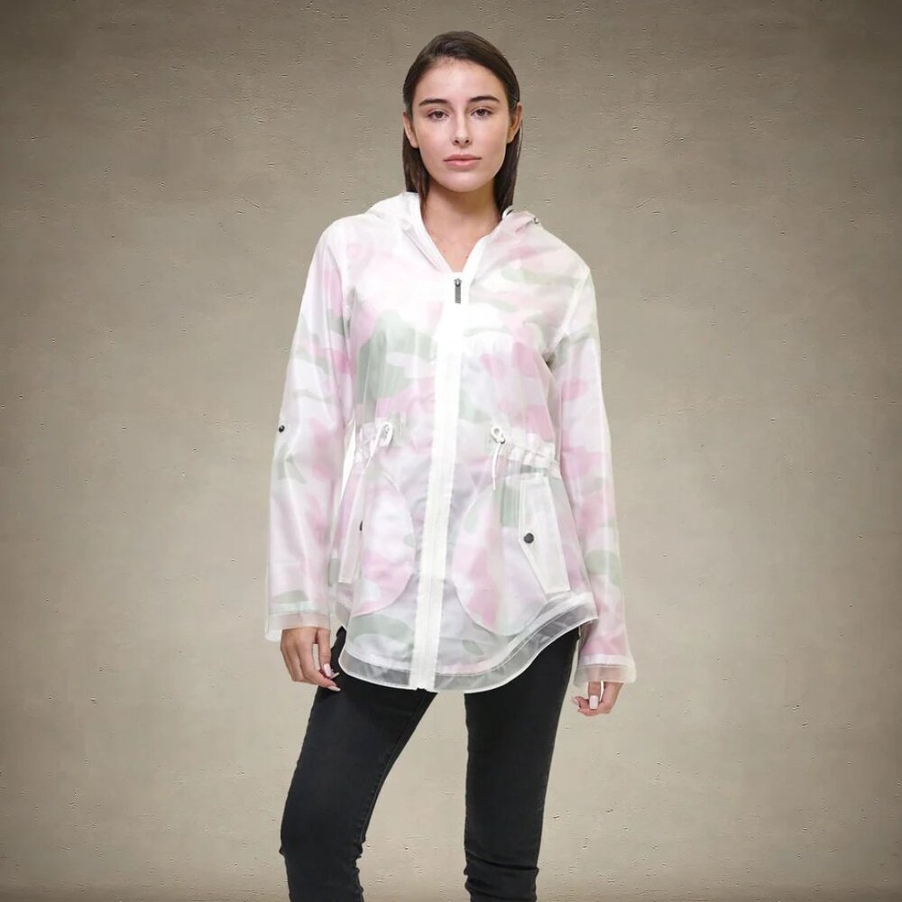 Members Only Women's Translucent Long Jacket